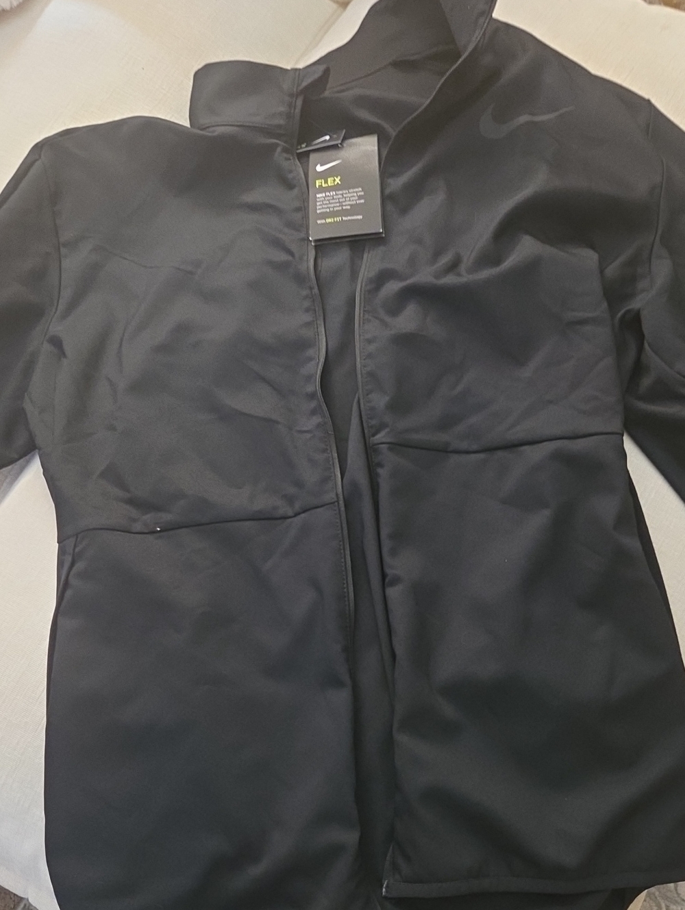 Mens Nike Black Flex Zip-Up Athletic Jacket